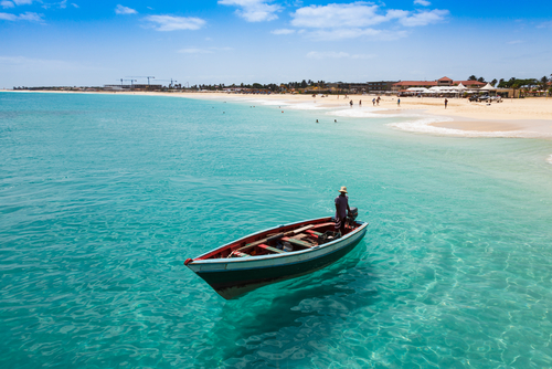 Traditional fishing boat on the sea